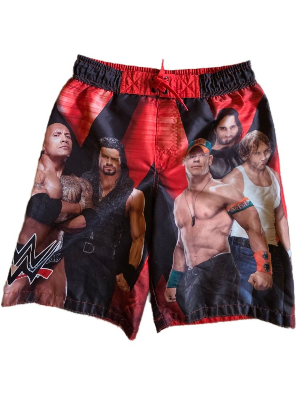 WWE Boys All Over Print Swim Trunks Size L 10/12